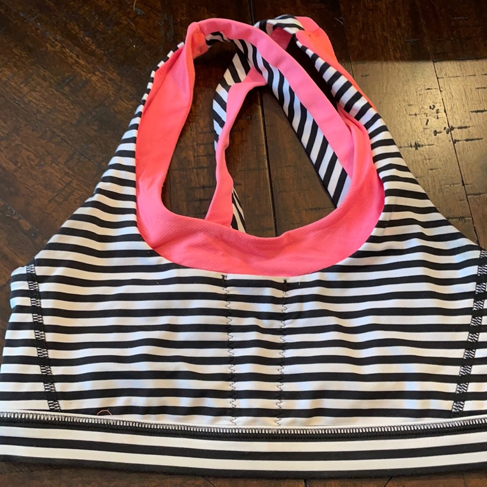 Lululemon striped sports bra
